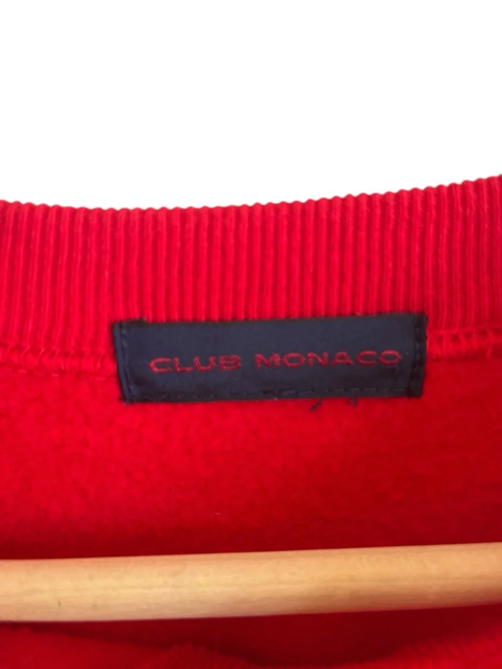 Club Monaco CMX Sweatshirt Red Crewneck Logo 90s Retro - Picture 9 of 10